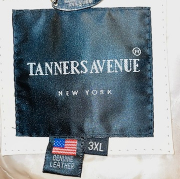 Tanners Avenue Cream Leather Unisex 3x Coat Jacket - Picture 4 of 5